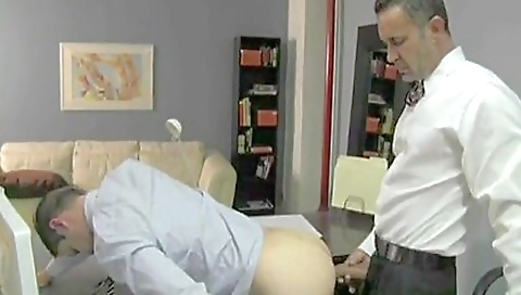 Hotest blonde sexy with scrubs and anal